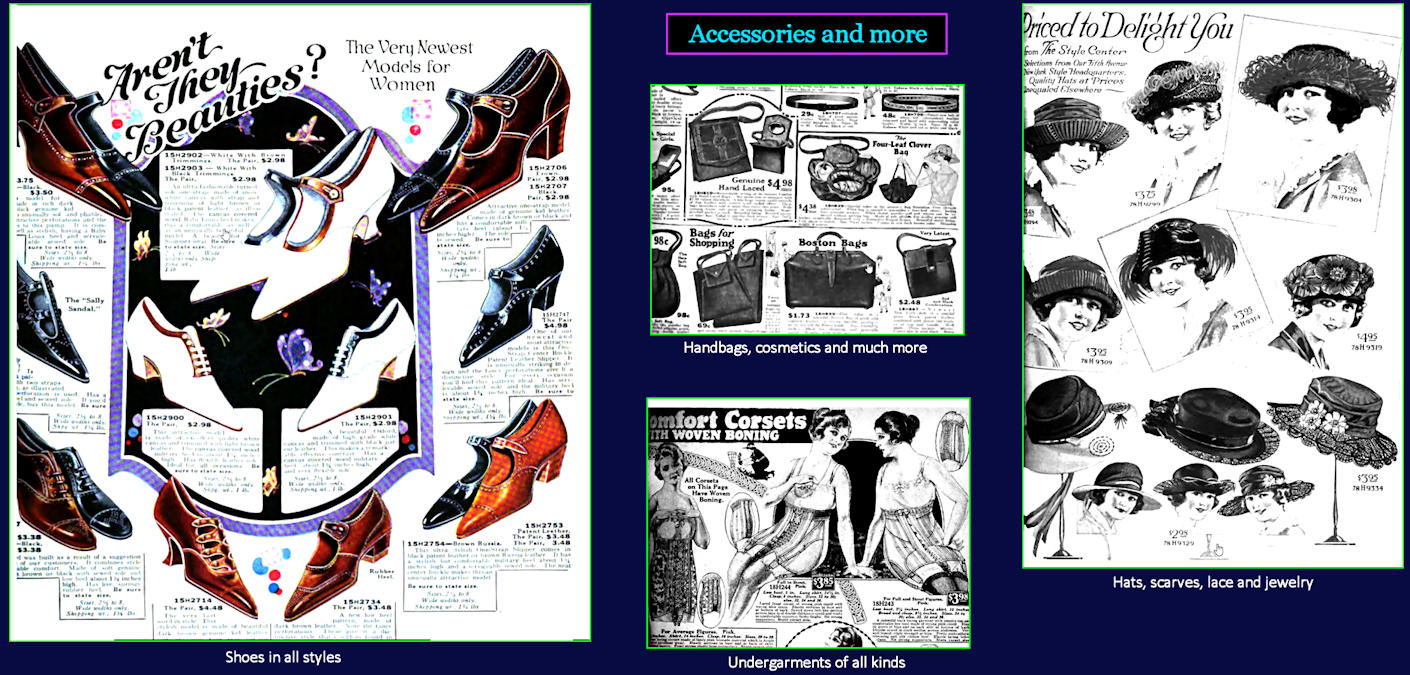 Sears shoes and accessories, 1920s